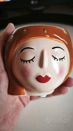 Vasetto portapiante Bon Ton - in dolomite - 9 cm