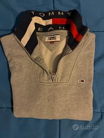 Felpa grigia unisex tommy hilfinger