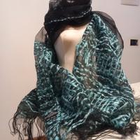 sciarpa/scialle Egon Furstenberg 100% seta Italy