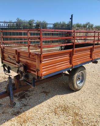 Rimorchio agricolo ribaltabile manuale