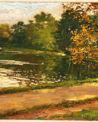 Quadro olio su tavoletta - ACHILLE MOLLICA
