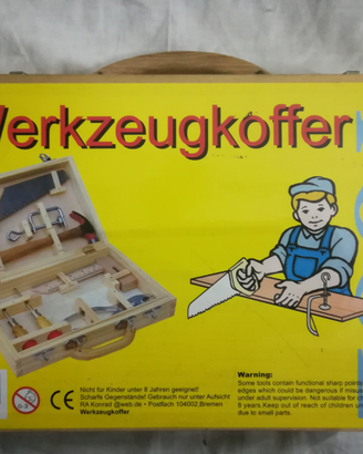 Gioco set attrezzi da carpentiere per bambini