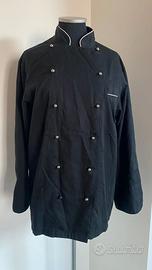 Giacca, uniforme, camicia da uomo CHEF nera cotone