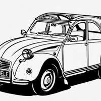 Incisioni laser su legno Citroen 2cv