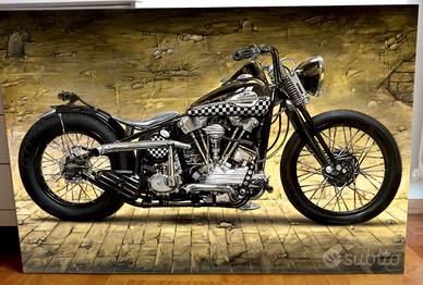Harley Davidson Knucklehead 1946 Stampa su Tela