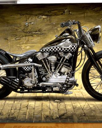 Harley Davidson Knucklehead 1946 Stampa su Tela