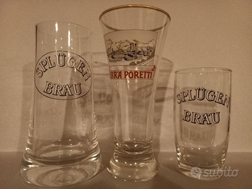 Collezione bicchieri birra Poretti