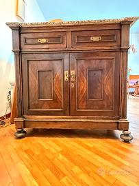 Credenza antica fine ‘800 con piano in marmo