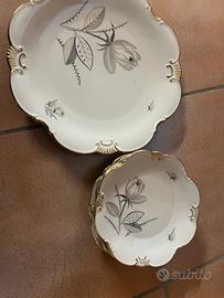 Piatti in ceramica con bordo in oro