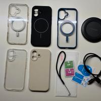 Cover iPhone17+Pellicola+Ricarica Wireless