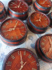 Orologio da parete in legno di castagno 