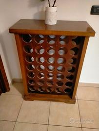 Mobile portabottiglie in legno massello 67x92 come