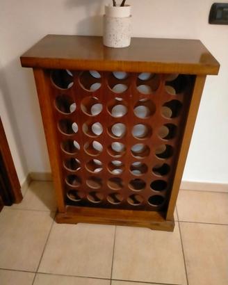 Mobile portabottiglie in legno massello 67x92 come