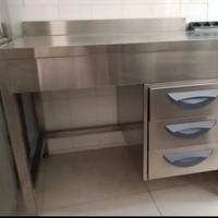 Mobile inox con cassettiera 