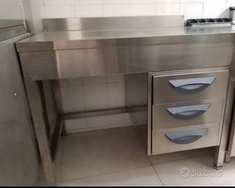 Mobile inox con cassettiera 