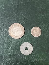 Lotto 3 Monete Francia ARGENTO