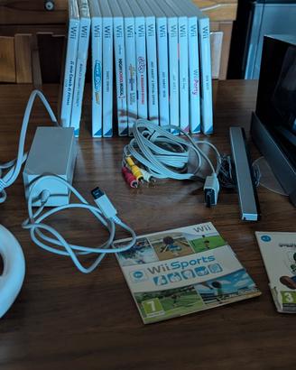 Console Nintendo Wii nera+15 giochi+balance board