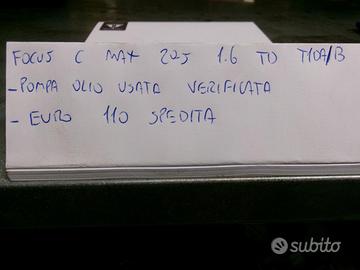 Pompa olio ford focus cmax 1.6 tdci tipo t1da/db