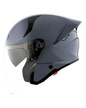 CASCO KYT JET TTR PLAIN GRL DOPPIA VISIERA GRIGIO