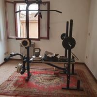 panca multifunzione + Ghisa 103 kg+ bilancieri + k