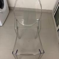 Set Di Sedie trasparente in policarbonato