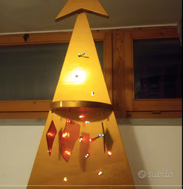 Originale Albero di Natale h 220 cm in legno