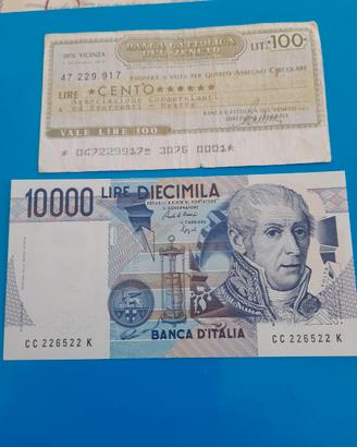 Banvonota da 10.000 lire A.Volta più miniaddegno
