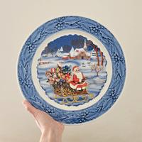 Piatto natalizio in ceramica, vintage