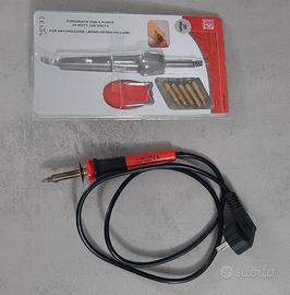 Pirografo con 5 punte, 30W (praticamente nuovo)