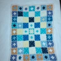 Copertina misto lana a uncinetto