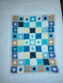 Copertina misto lana a uncinetto