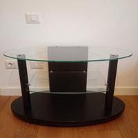 Tavolino TV in vetro