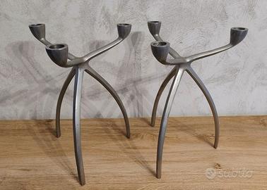 Coppia di candelabri vintage  De Bijenkorf