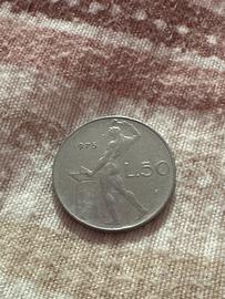 Moneta 50 lire del 1975