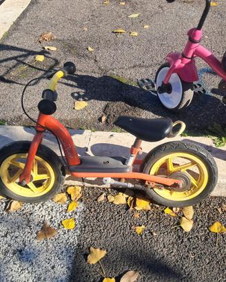 Biciclettina senza pedali per equilibrio rossa