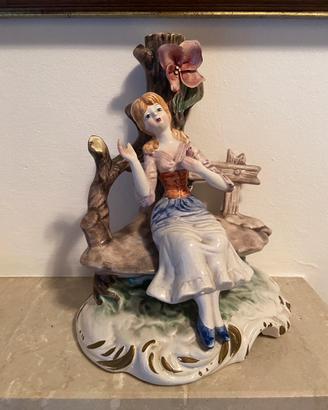 Statuina Dama di porcellana Capodimonte originale