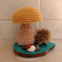 Fungo porcino all'uncinetto 