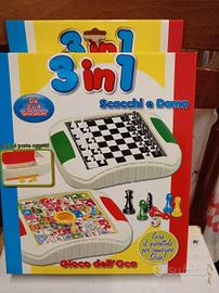 gioco 3 in 1 scacchi dama dell'oca 