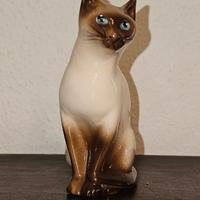 Statuina di gatto in porcellana inglese