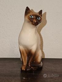 Statuina di gatto in porcellana inglese