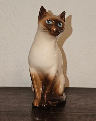 Statuina di gatto in porcellana inglese