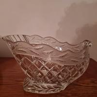 Porta cioccolatini in cristallo a forma di slitta