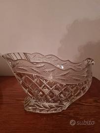 Porta cioccolatini in cristallo a forma di slitta