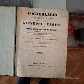Vocabolario Latino italiano Giuseppe Pasini 1844