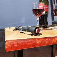 Tavolino in resina e legno