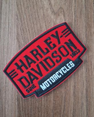 Patch harley davidson rosso e nero 