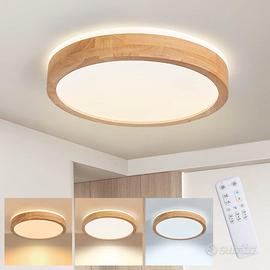 Plafoniera LED Legno Baerolc 40cm Dimmerabile NUOV