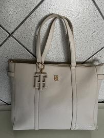 Tommy Hilfiger Tote, Donna, Beige (Colomba Bianca)