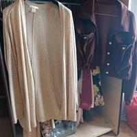 Cardigan beige+giacchino marrone