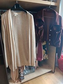Cardigan beige+giacchino marrone
